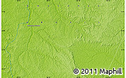 Physical Map of the area around 6° 7' 16" S, 58° 34' 30" W