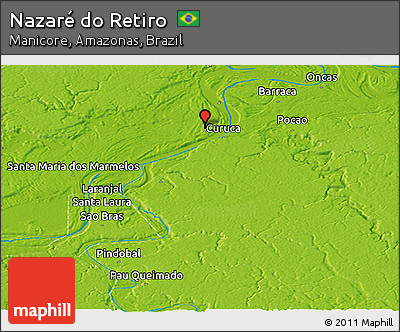 Physical Panoramic Map of Nazaré Do Retiro
