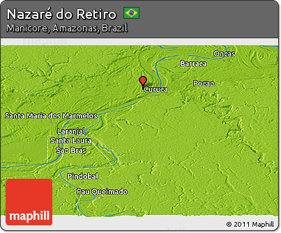 Physical Panoramic Map of Nazaré Do Retiro