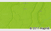 Physical 3D Map of the area around 6° 7' 16" S, 63° 40' 30" W