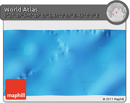 Physical 3D Map of the Area around 6° 7' 16" S, 65° 31' 30" E