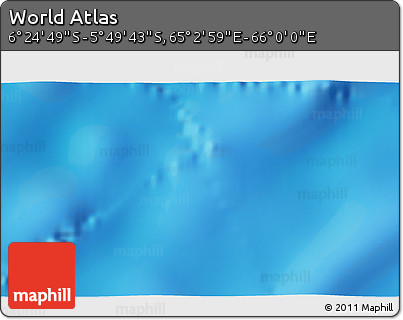 Physical 3D Map of the Area around 6° 7' 16" S, 65° 31' 30" E