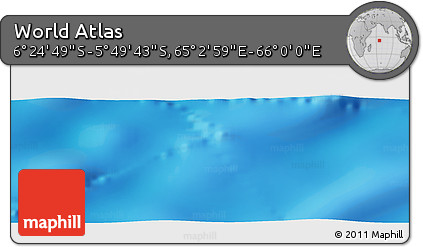 Physical Panoramic Map of the Area around 6° 7' 16" S, 65° 31' 30" E