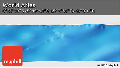 Physical Panoramic Map of the Area around 6° 7' 16" S, 65° 31' 30" E