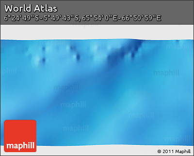Physical 3D Map of the Area around 6° 7' 16" S, 66° 22' 30" E