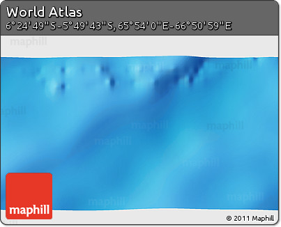 Physical 3D Map of the Area around 6° 7' 16" S, 66° 22' 30" E