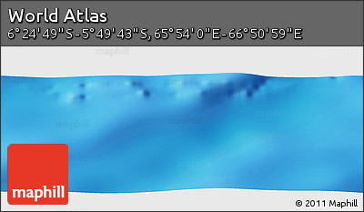 Physical Panoramic Map of the Area around 6° 7' 16" S, 66° 22' 30" E