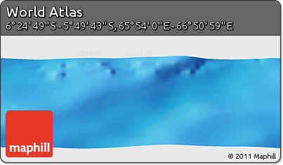 Physical Panoramic Map of the Area around 6° 7' 16" S, 66° 22' 30" E