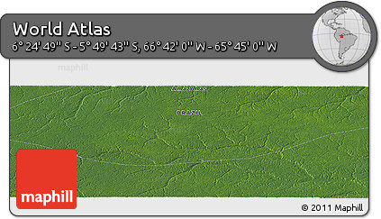 Satellite Panoramic Map of the Area around 6° 7' 16" S, 66° 13' 29" W