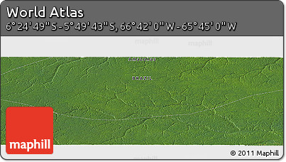Satellite Panoramic Map of the Area around 6° 7' 16" S, 66° 13' 29" W