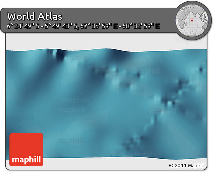 Satellite 3D Map of the Area around 6° 7' 16" S, 68° 4' 29" E