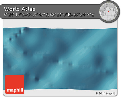 Satellite 3D Map of the Area around 6° 7' 16" S, 68° 55' 30" E