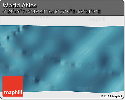 Satellite 3D Map of the Area around 6° 7' 16" S, 68° 55' 30" E