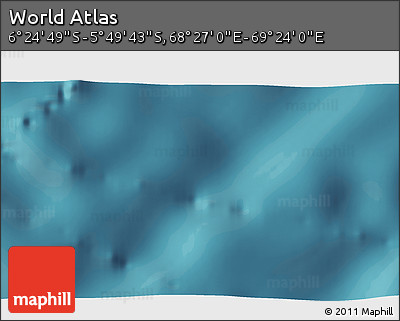 Satellite 3D Map of the Area around 6° 7' 16" S, 68° 55' 30" E