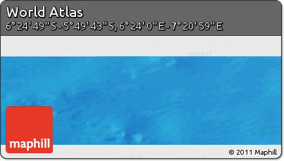 Physical Panoramic Map of the Area around 6° 7' 16" S, 6° 52' 30" E