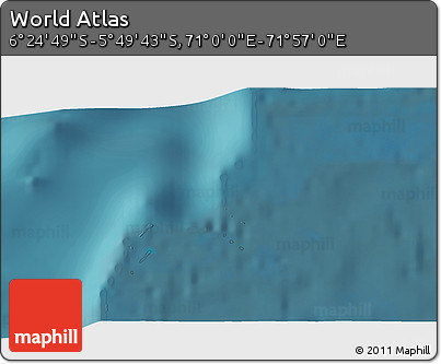 Satellite 3D Map of the Area around 6° 7' 16" S, 71° 28' 29" E