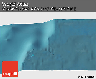 Satellite 3D Map of the Area around 6° 7' 16" S, 71° 28' 29" E