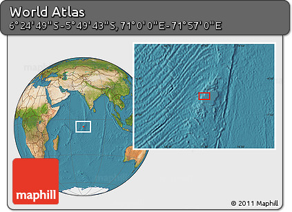 Satellite Location Map of the Area around 6° 7' 16" S, 71° 28' 29" E