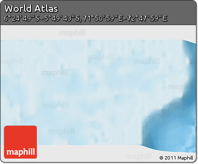 Shaded Relief 3D Map of the Area around 6° 7' 16" S, 72° 19' 29" E
