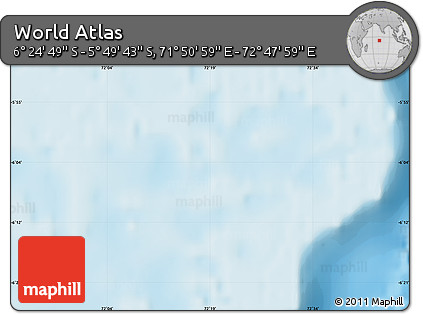 Physical Map of the Area around 6° 7' 16" S, 72° 19' 29" E