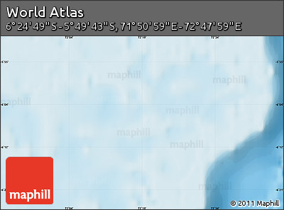 Physical Map of the Area around 6° 7' 16" S, 72° 19' 29" E