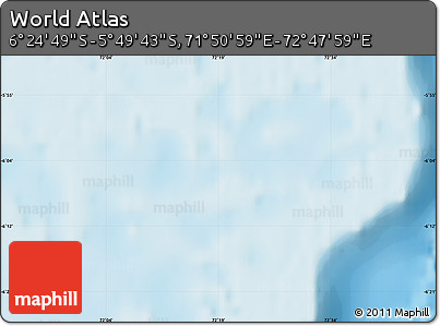 Physical Map of the Area around 6° 7' 16" S, 72° 19' 29" E