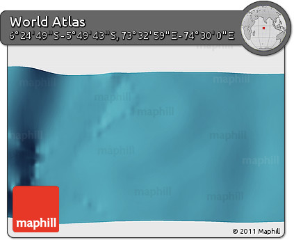 Satellite 3D Map of the Area around 6° 7' 16" S, 74° 1' 30" E
