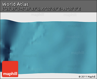 Satellite 3D Map of the Area around 6° 7' 16" S, 74° 1' 30" E
