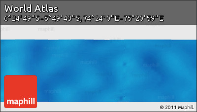 Physical Panoramic Map of the Area around 6° 7' 16" S, 74° 52' 30" E