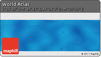 Physical Panoramic Map of the Area around 6° 7' 16" S, 74° 52' 30" E