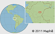 Savanna Style Location Map of the area around 6° 7' 16" S, 74° 43' 29" W