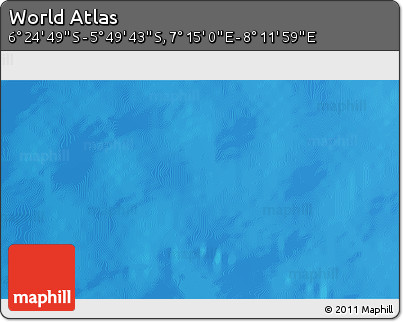 Physical 3D Map of the Area around 6° 7' 16" S, 7° 43' 29" E