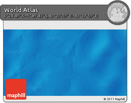 Physical 3D Map of the Area around 6° 7' 16" S, 80° 49' 29" E