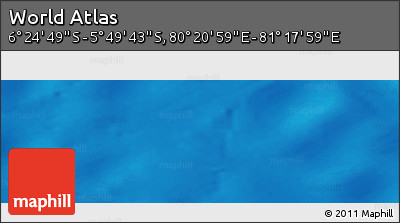 Physical Panoramic Map of the Area around 6° 7' 16" S, 80° 49' 29" E