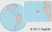 Gray Location Map of the area around 6° 7' 16" S, 83° 13' 29" W