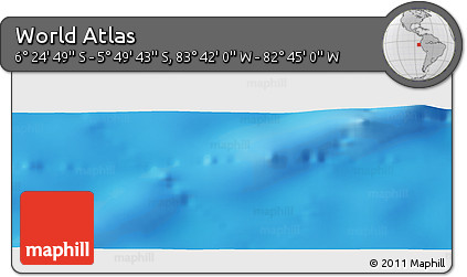 Shaded Relief Panoramic Map of the Area around 6° 7' 16" S, 83° 13' 29" W