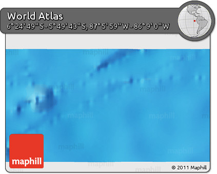 Physical 3D Map of the Area around 6° 7' 16" S, 86° 37' 30" W