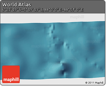 Satellite 3D Map of the Area around 6° 7' 16" S, 88° 28' 29" E