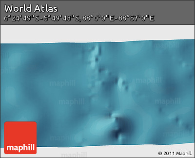 Satellite 3D Map of the Area around 6° 7' 16" S, 88° 28' 29" E