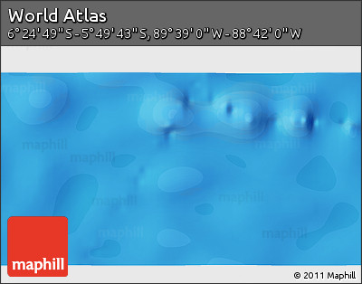 Political 3D Map of the Area around 6° 7' 16" S, 89° 10' 30" W