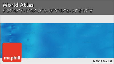 Physical Panoramic Map of the Area around 6° 7' 16" S, 93° 34' 29" E