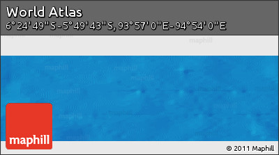 Shaded Relief Panoramic Map of the Area around 6° 7' 16" S, 94° 25' 30" E