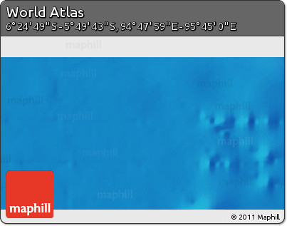 Physical 3D Map of the Area around 6° 7' 16" S, 95° 16' 30" E