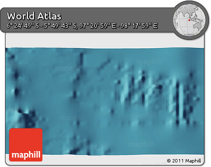 Satellite 3D Map of the Area around 6° 7' 16" S, 97° 49' 29" E