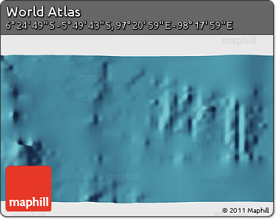 Satellite 3D Map of the Area around 6° 7' 16" S, 97° 49' 29" E