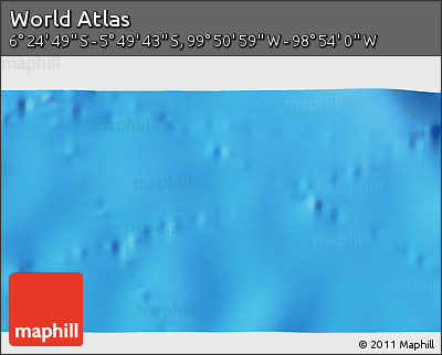 Physical 3D Map of the Area around 6° 7' 16" S, 99° 22' 30" W