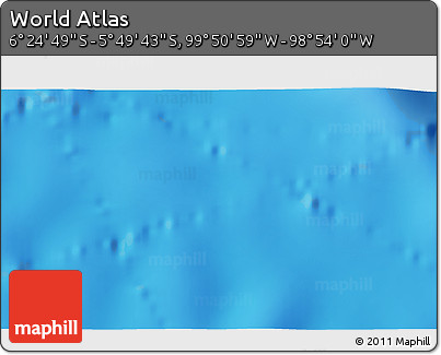 Physical 3D Map of the Area around 6° 7' 16" S, 99° 22' 30" W