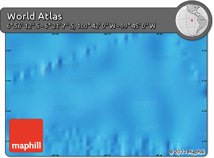 Physical Map of the Area around 6° 38' 39" S, 100° 13' 29" W