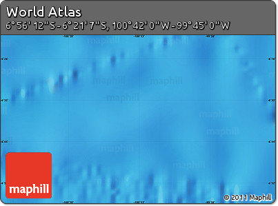 Physical Map of the Area around 6° 38' 39" S, 100° 13' 29" W