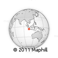 Outline Map of the Area around 6° 38' 39" S, 104° 37' 30" E, rectangular outline